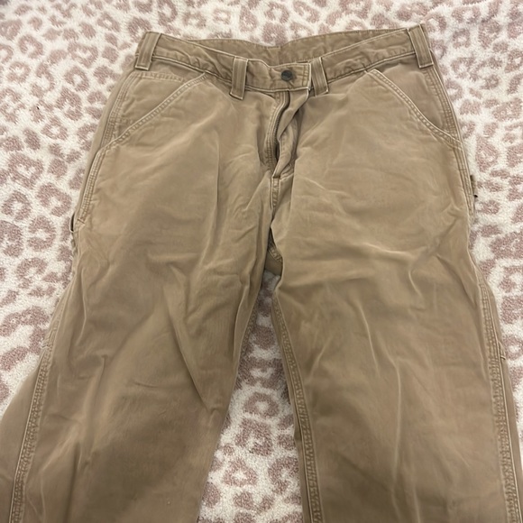 Carhartt B324 Relaxed fit twill work pant Khaki size 34x32 - Picture 2 of 4